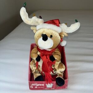 Gemmy Animated Dancing Holiday Christmas Reindeer‎ Lights Bells Jingle Works